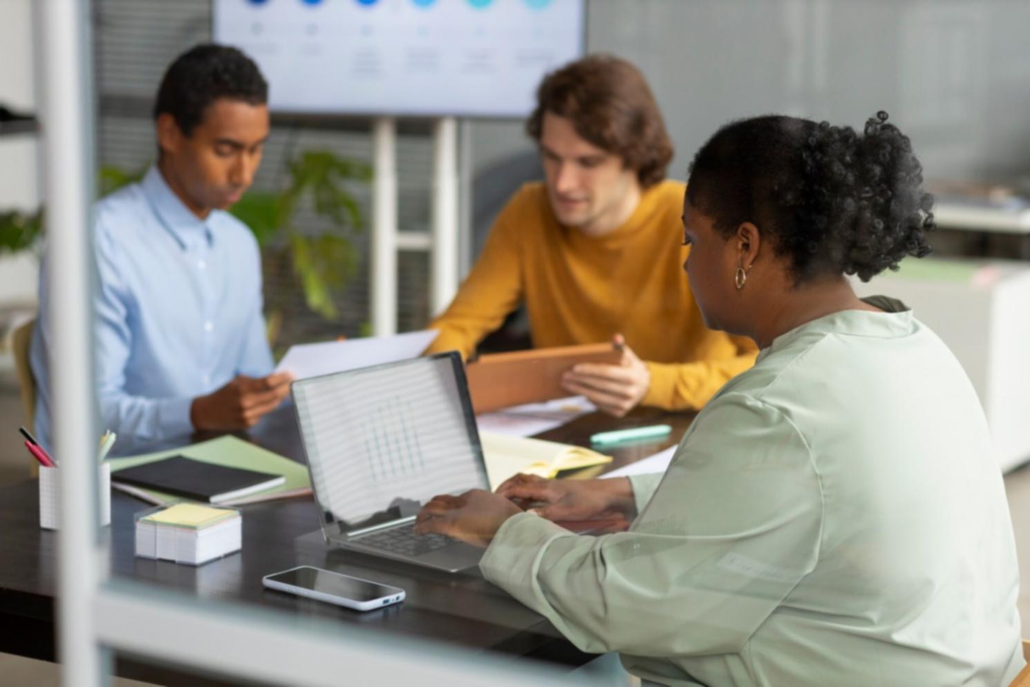 Educational workshop setting with investment learning materials